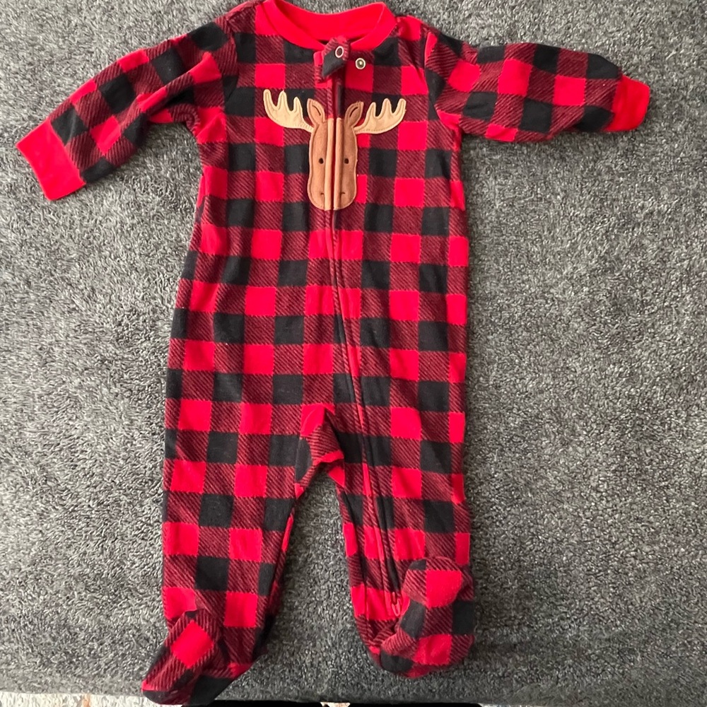Carter’s Plaid Moose Fleece Sleeper
